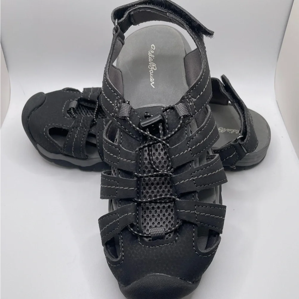 Eddie Bauer Boys Size 2 Cinch Cord Athletic Hiking Sandals Sport Shoes NWOT